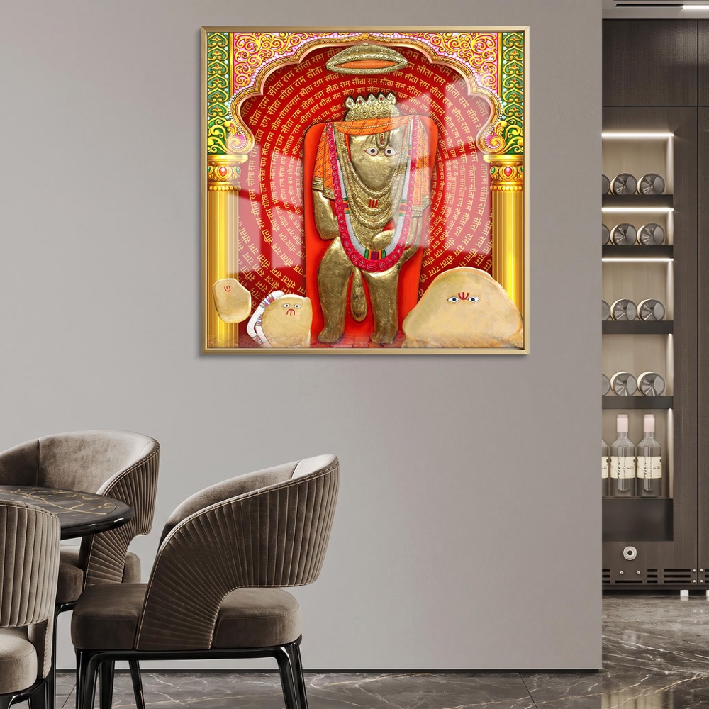 Mehendipur Balaji Sita Ram Glass Painting - Image 2