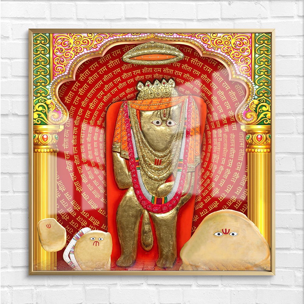 Mehendipur Balaji Sita Ram Glass Painting - Image 4
