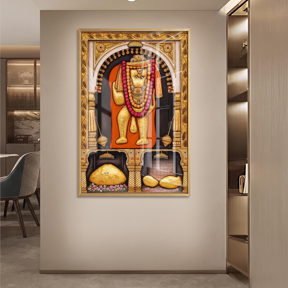 Devotional Mehendipur Balaji Sacred Shrine Painting - Image 2