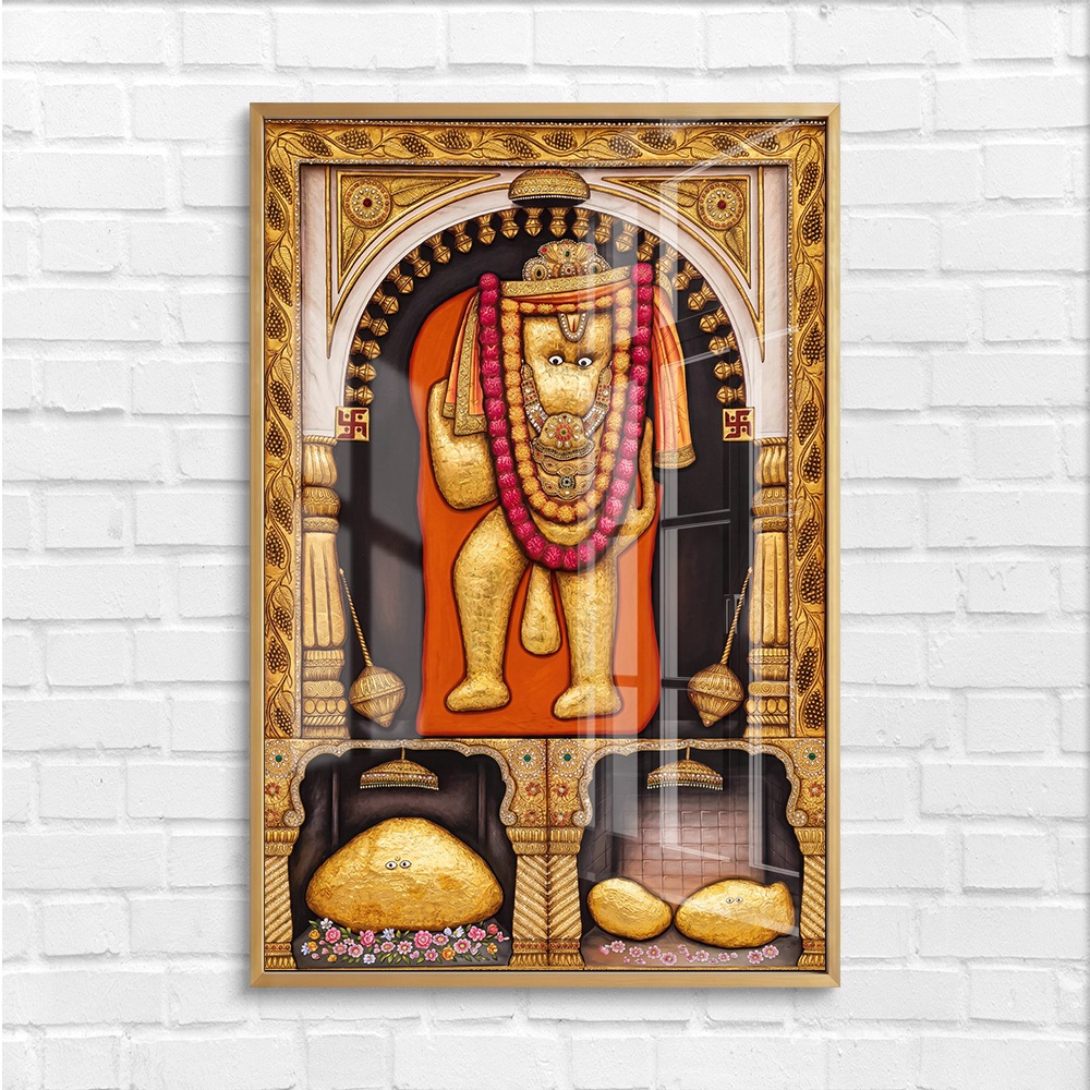 Devotional Mehendipur Balaji Sacred Shrine Painting - Image 4