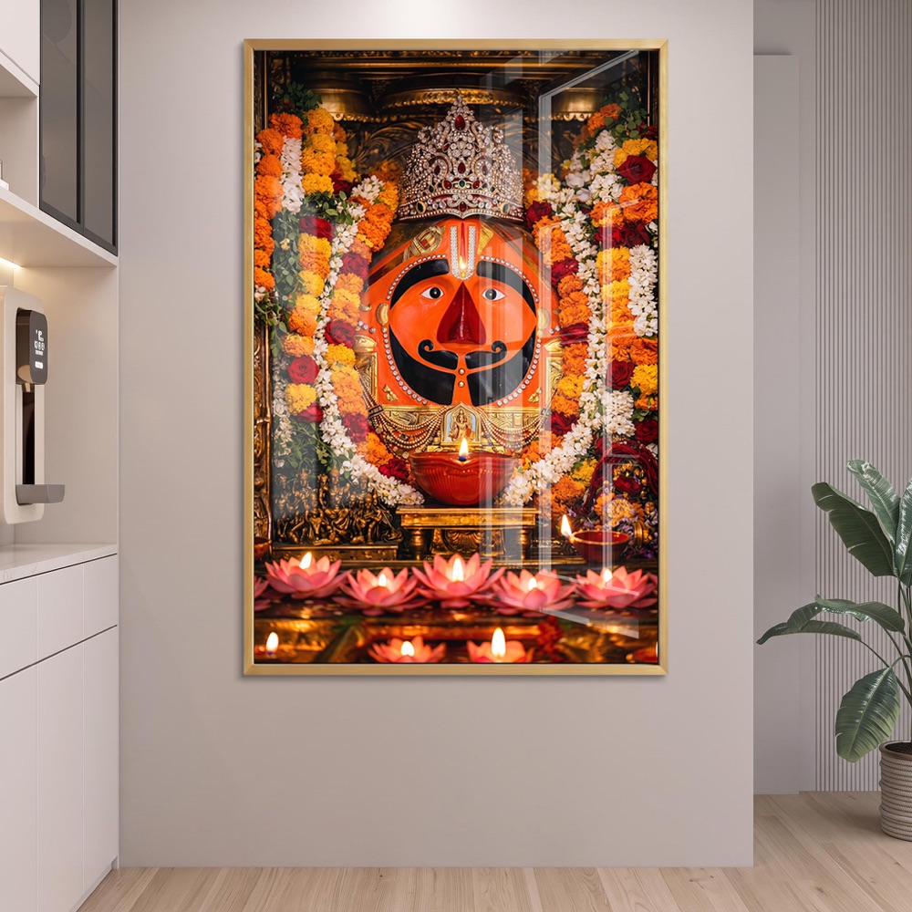 Salasar Balaji Marigold Garland Photo Frame - Image 2