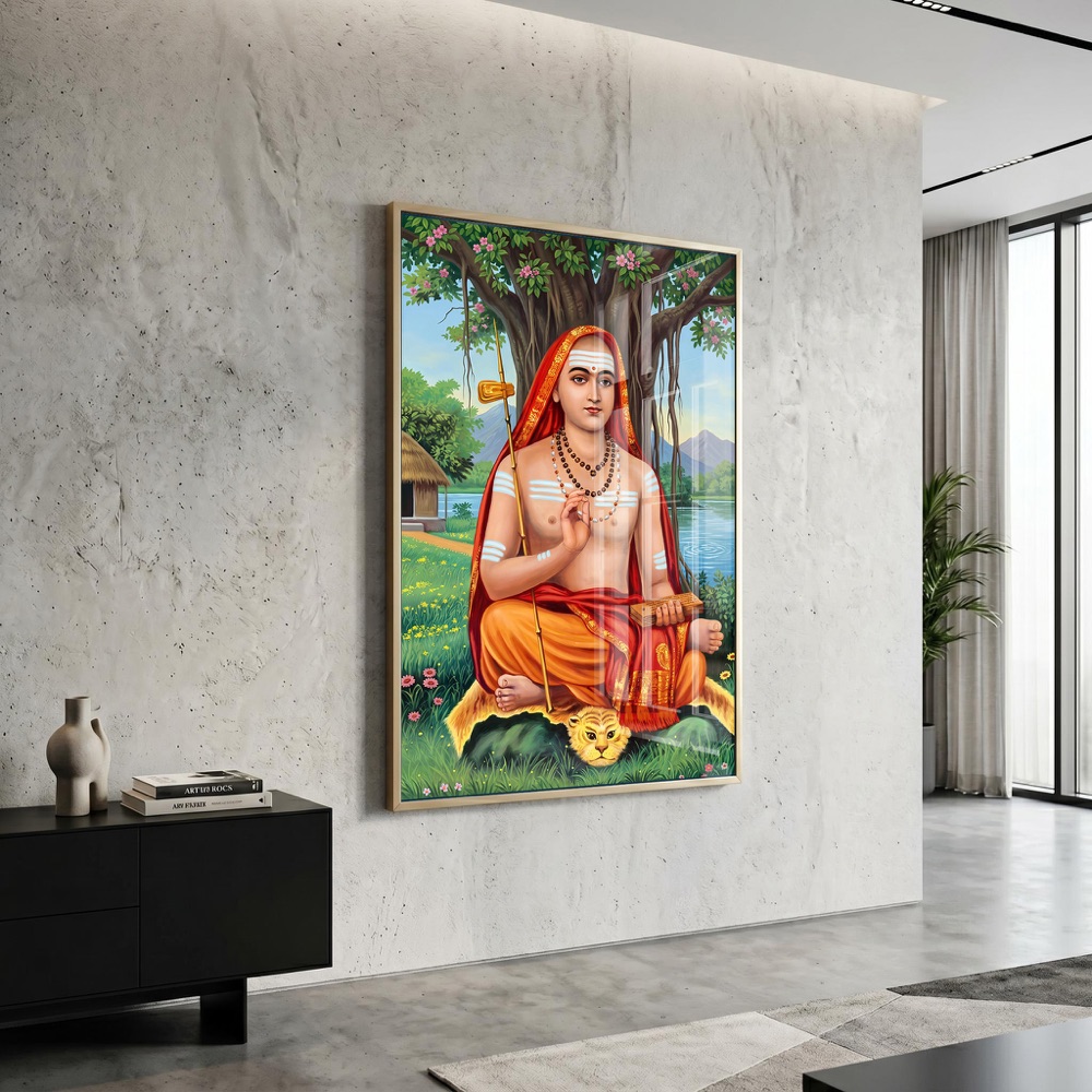 Adi Shankaracharya Tree Meditation Wall Art - Image 3