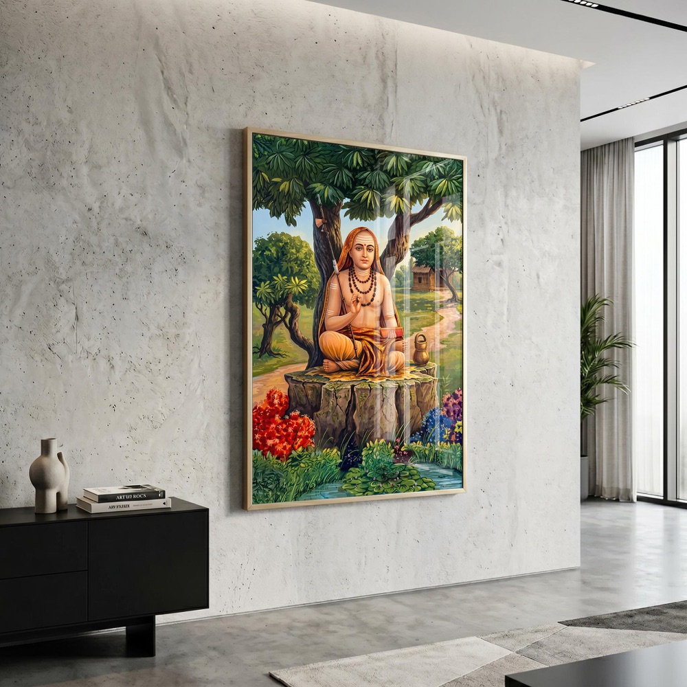 Adi Shankaracharya Nature Landscape Painting - Image 3