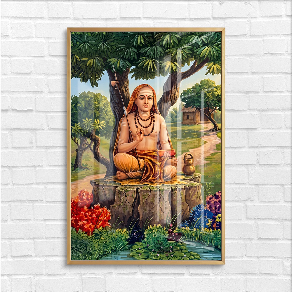 Adi Shankaracharya Nature Landscape Painting - Image 4