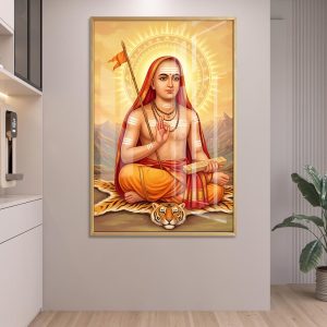 Adi Shankaracharya Golden Halo Wall Art