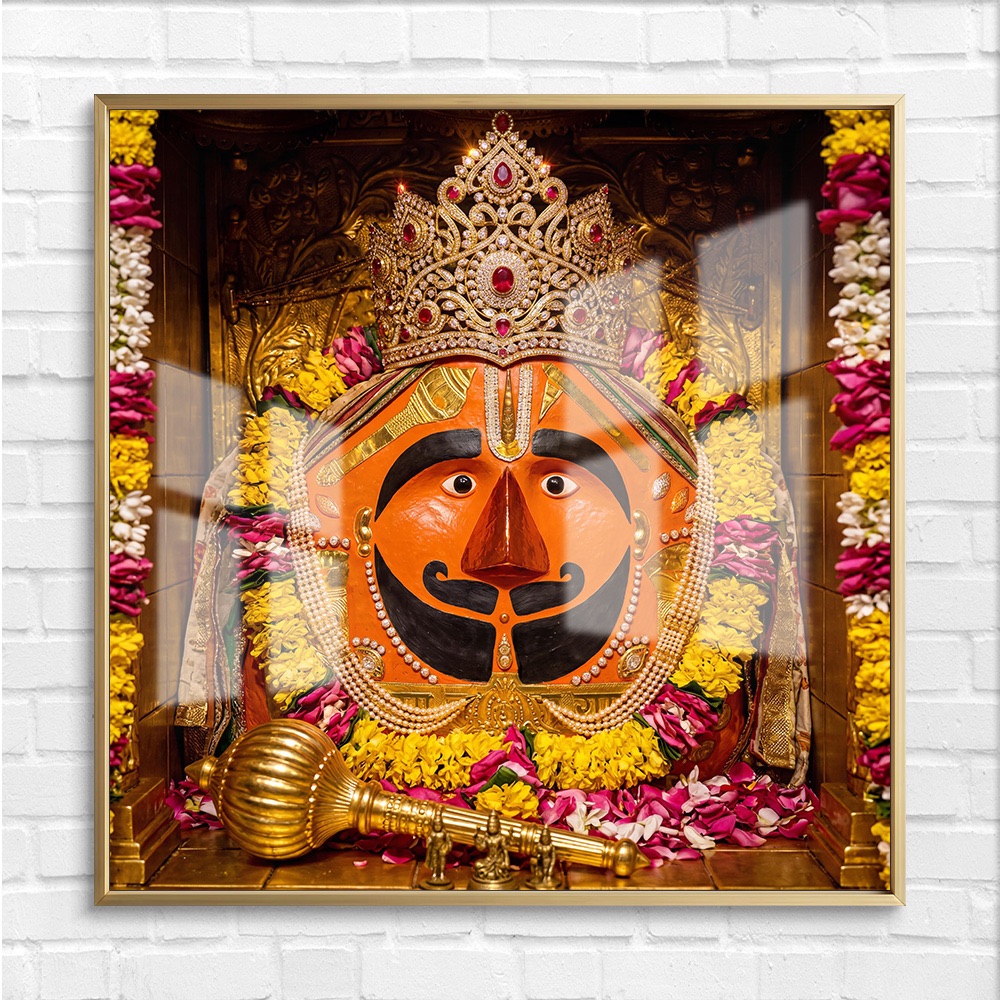 Salasar Balaji Golden Crown Gada Painting - Image 4