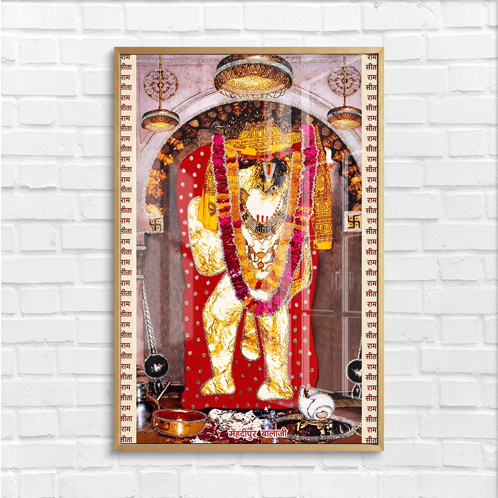 Shri Mehendipur Balaji Sacred Idol Glass Art - Image 4