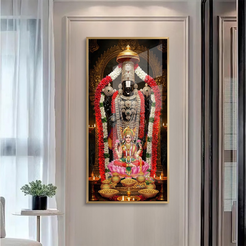 Red Garland Tirupati Balaji With Goddess Lakshmi - Image 2