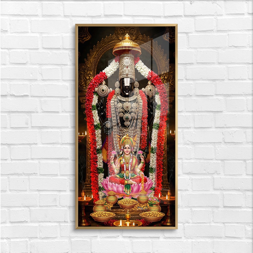 Red Garland Tirupati Balaji With Goddess Lakshmi - Image 4