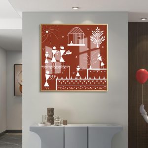 Terracotta Diwali Festival Tribal Warli Wall Art