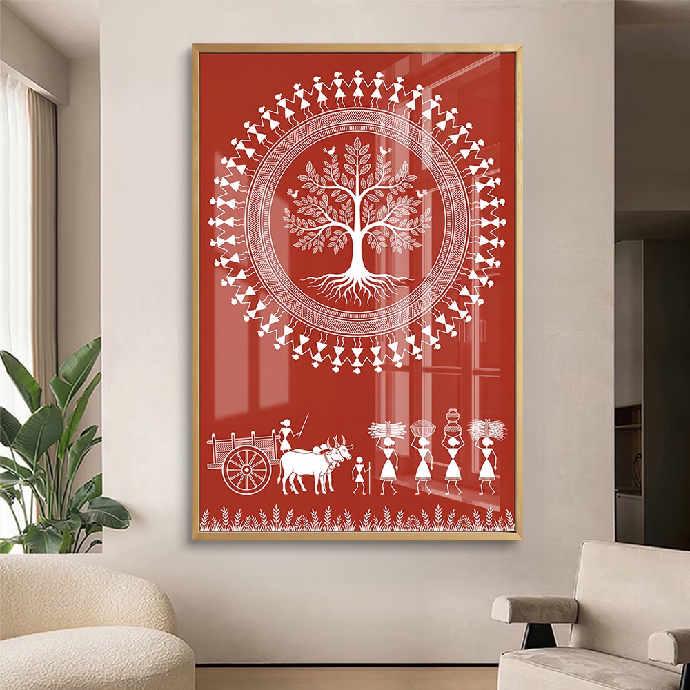 Tree Of Life Circle Dance Warli Artwork - Image 2