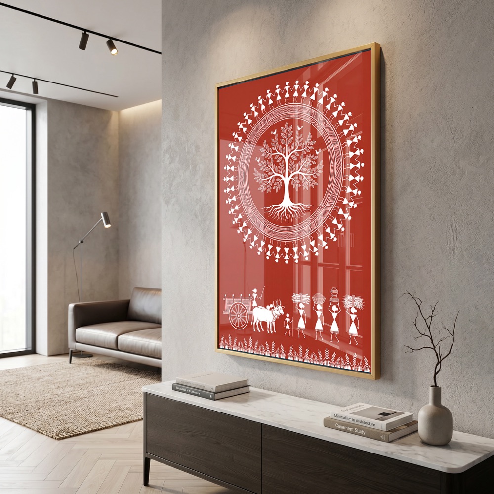 Tree Of Life Circle Dance Warli Artwork - Image 3
