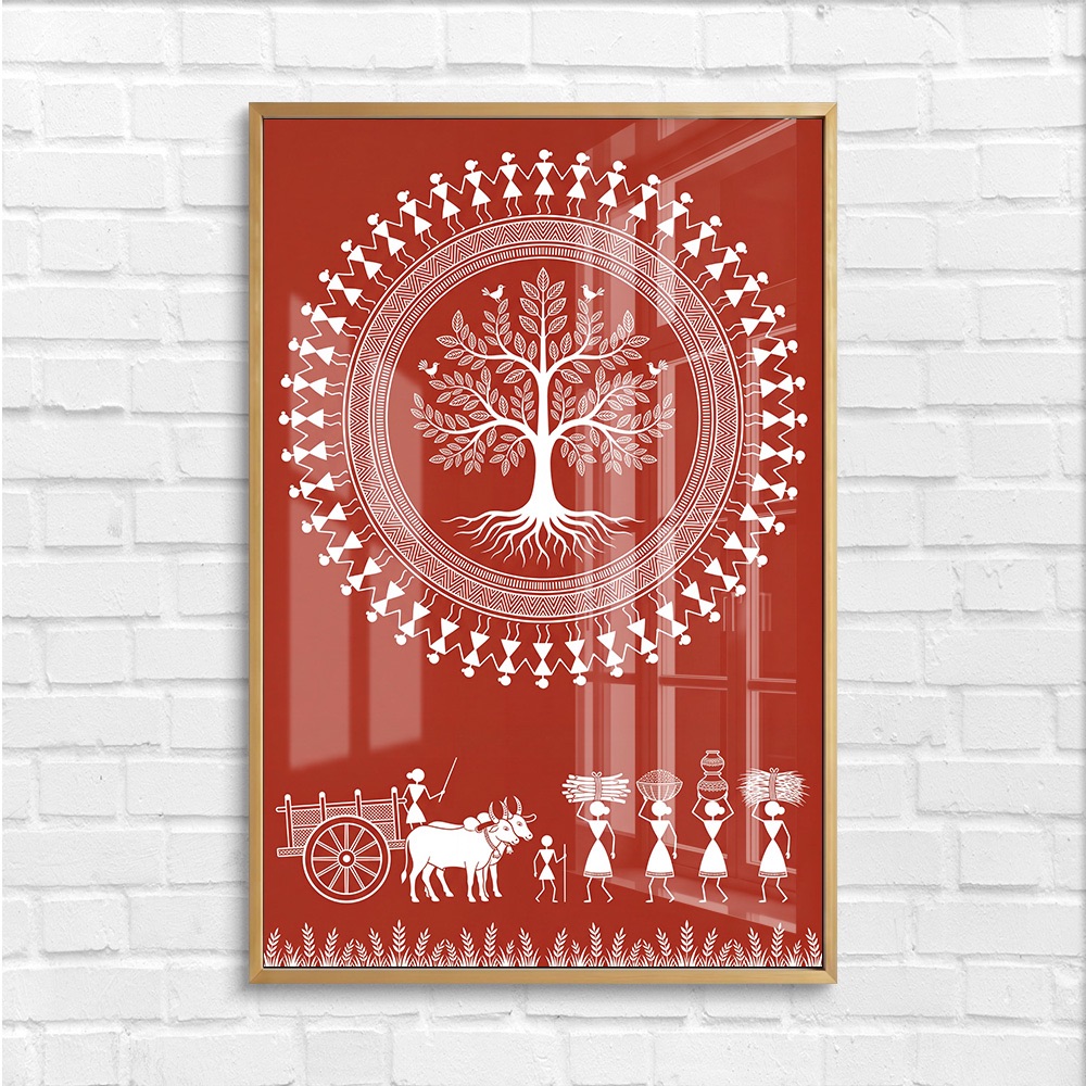 Tree Of Life Circle Dance Warli Artwork - Image 4