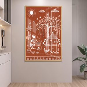 Banyan Tree Outdoor Cooking Village Warli Art