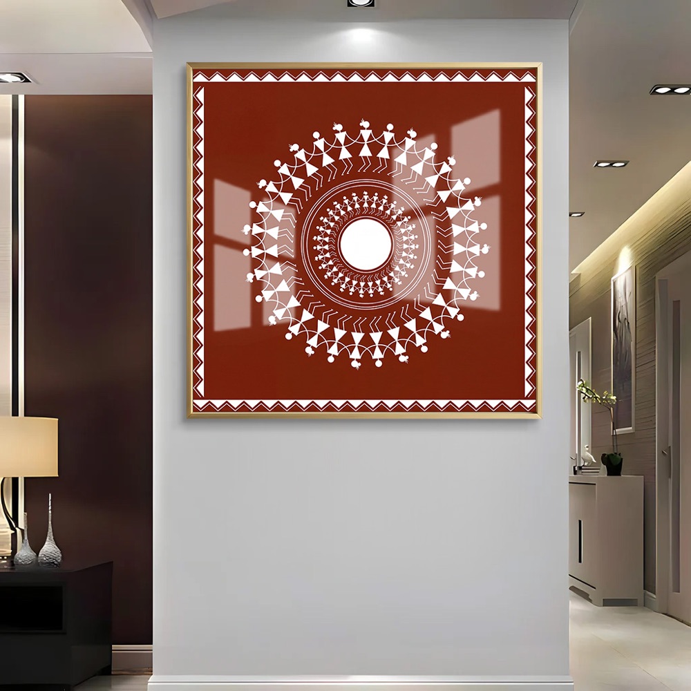 Concentric Circle Community Ring Warli Painting