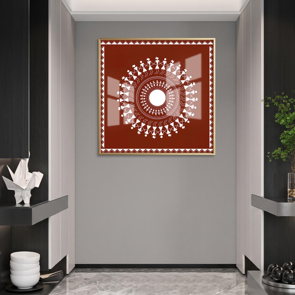 Concentric Circle Community Ring Warli Painting - Image 2