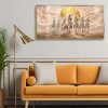Vastu Seven Horse Golden Sunrise Painting