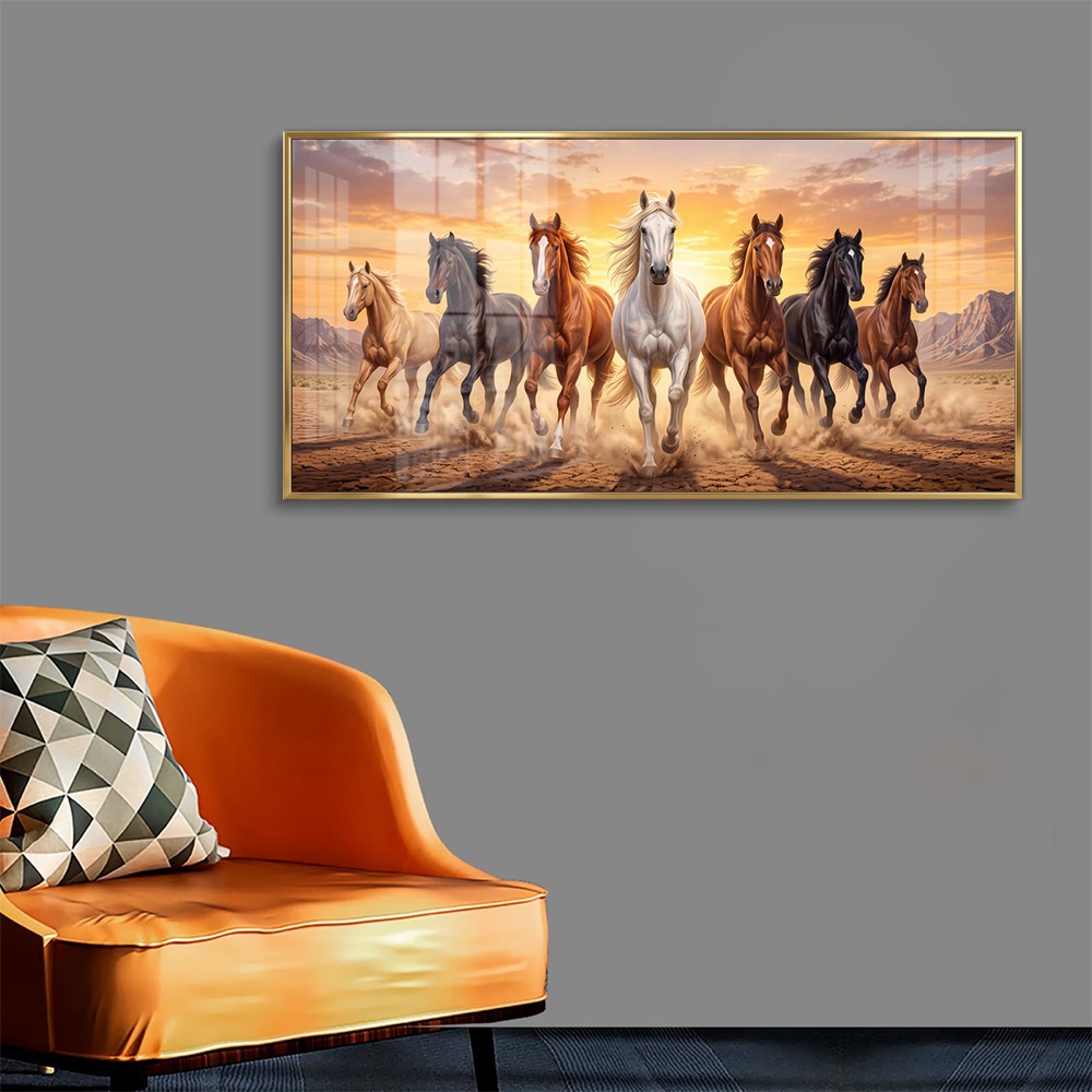 Desert Dust Storm 7 Horse Painting