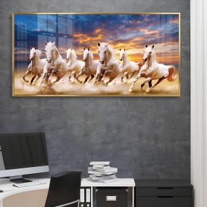 Golden Dust Storm 7 Horse Painting