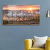 Misty Meadow 7 Horse Sunrise Painting