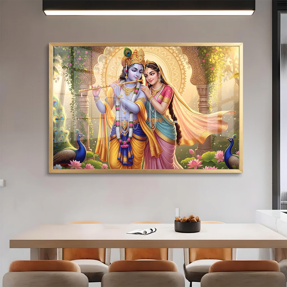 Radha Krishna Flute Love Wall Art - Image 2