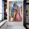 Radha Krishna Riverside Love Painting
