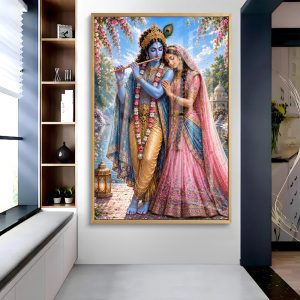 Radha Krishna Riverside Love Painting