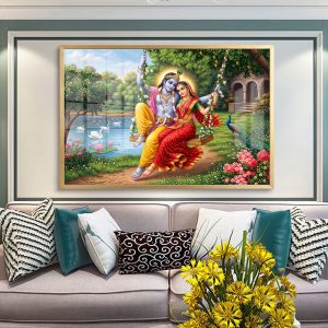 Radha Krishna Jhula Garden Painting
