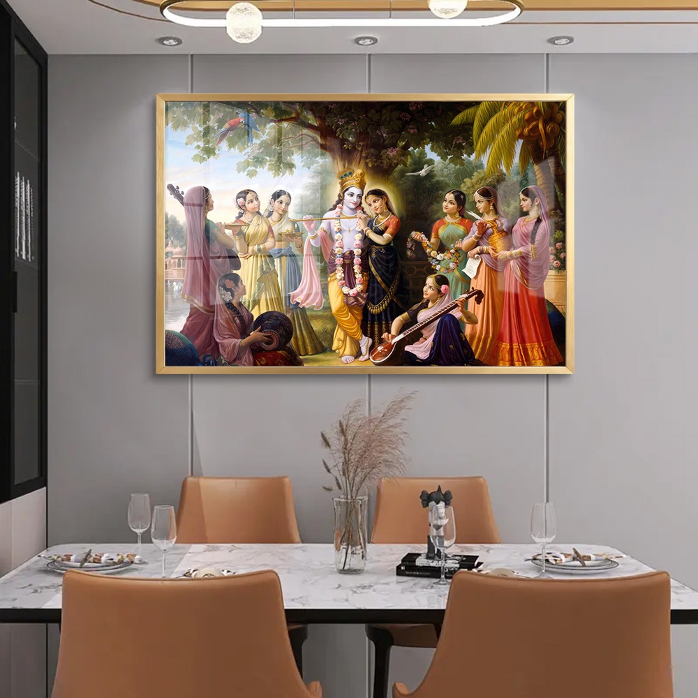 Krishna Raas Leela Traditional Divine Painting - Image 2