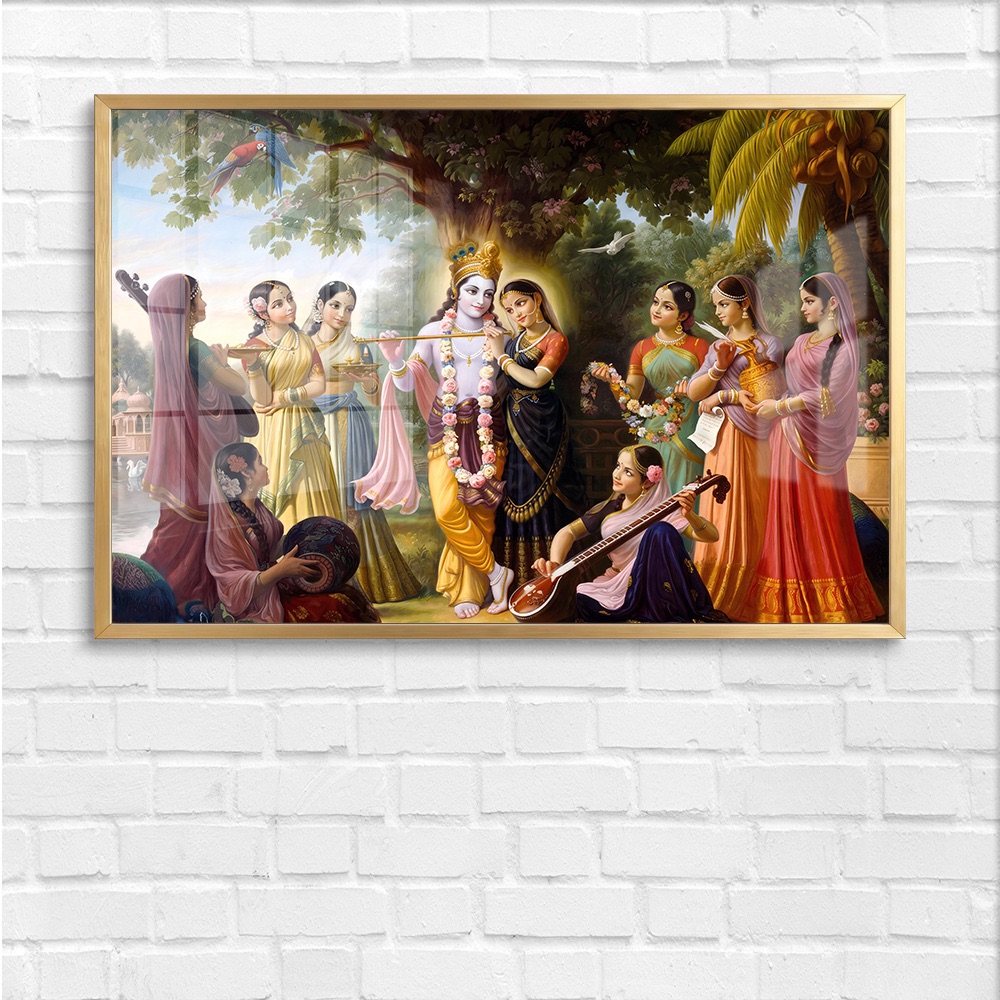 Krishna Raas Leela Traditional Divine Painting - Image 4