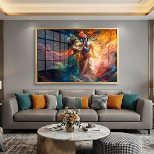 Celestial Radha Krishna Eternal Love Painting