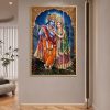 Traditional Radha Krishna Temple Wall Art