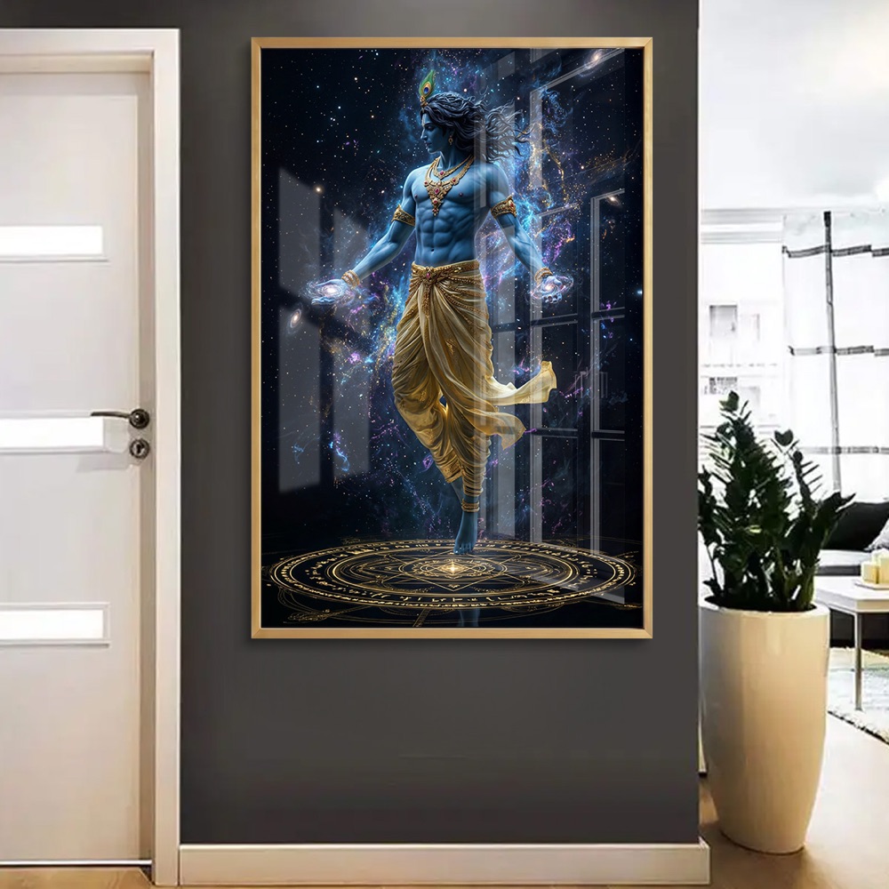 Cosmic Krishna Universe Wall Painting - Image 2