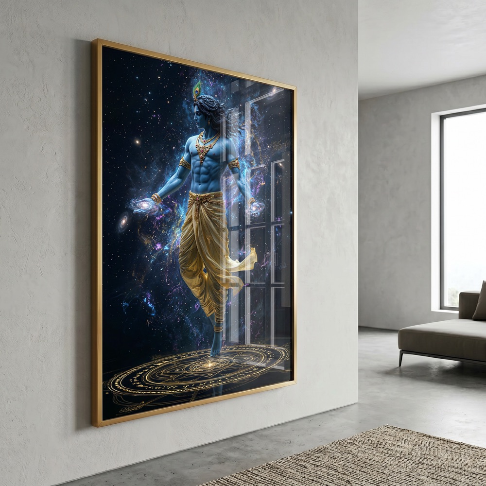 Cosmic Krishna Universe Wall Painting - Image 3