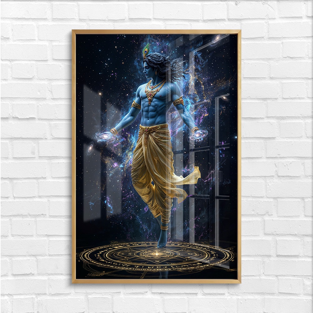 Cosmic Krishna Universe Wall Painting - Image 4