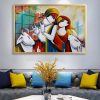 Modern Radha Krishna Folk Art Painting