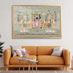 Shreenathji Raas Leela with Gopis Painting