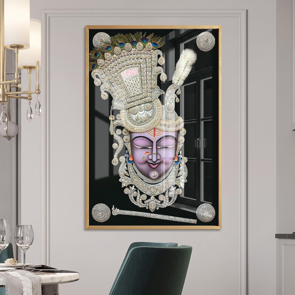Silver Crown Shreenathji Painting - Image 2