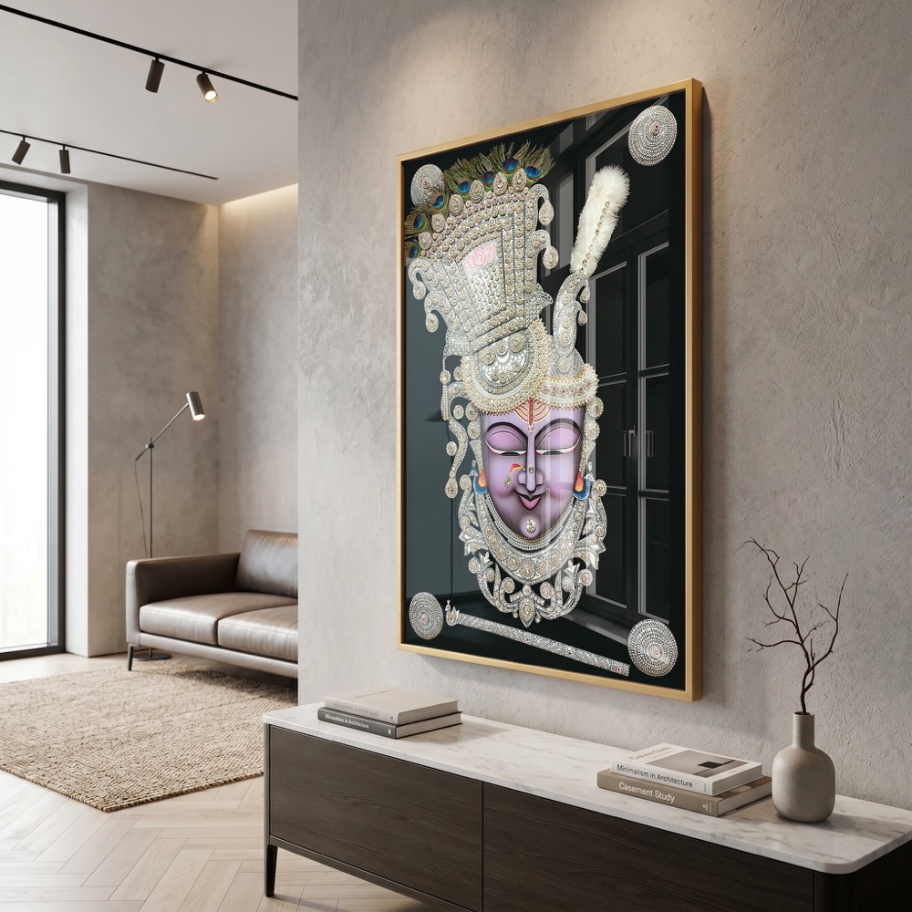 Silver Crown Shreenathji Painting - Image 3