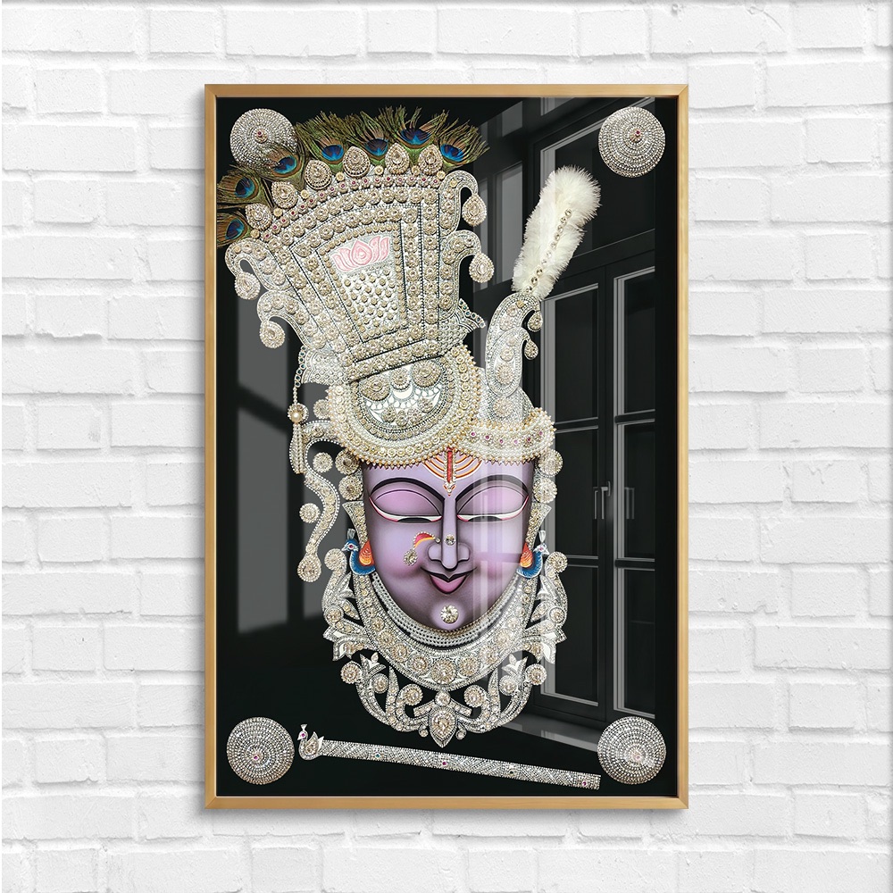 Silver Crown Shreenathji Painting - Image 4