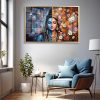 Shiva Shakti Cosmic Galaxy Floral Painting