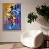 Shiva Nataraja Dance Abstract Blue Painting