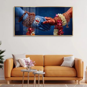 Shiva Parvati Hands Wedding Union Painting
