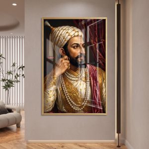 Regal Close Up Portrait Shivaji Maharaj Art