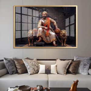 Warrior King Shivaji Maharaj On Throne