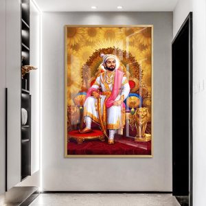 Sunlit Throne Portrait Of Shivaji Maharaj