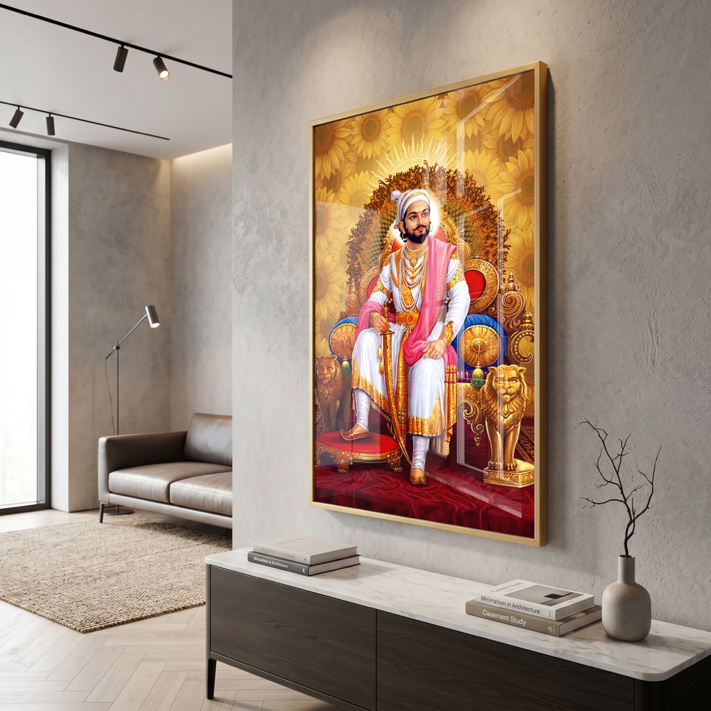 Sunlit Throne Portrait Of Shivaji Maharaj - Image 3