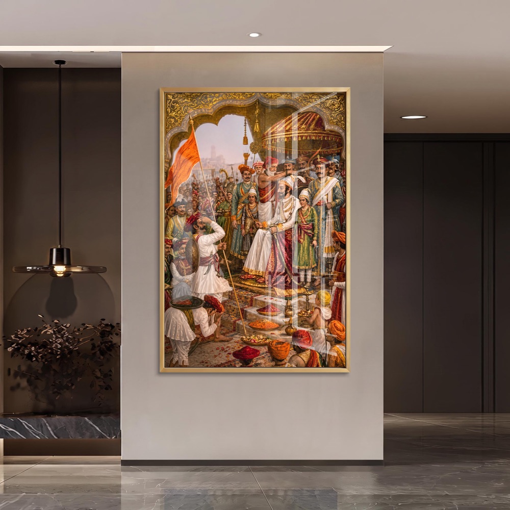 Shivaji Maharaj Coronation Ceremony Painting Scene - Image 2