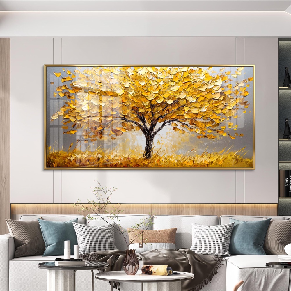 Amber Textured Tree of Life Wall Painting - Image 2