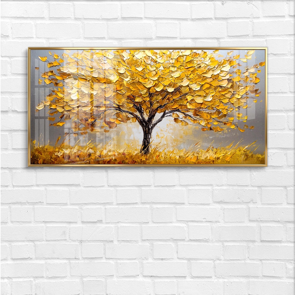 Amber Textured Tree of Life Wall Painting - Image 4